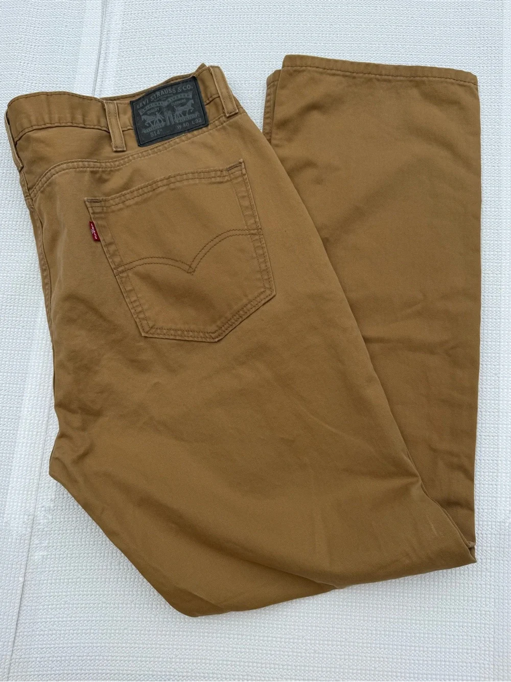 Levi’s 514 Straight Fit Jeans Men’s 40x31”Brown Water<Less Cotton Casual Pants